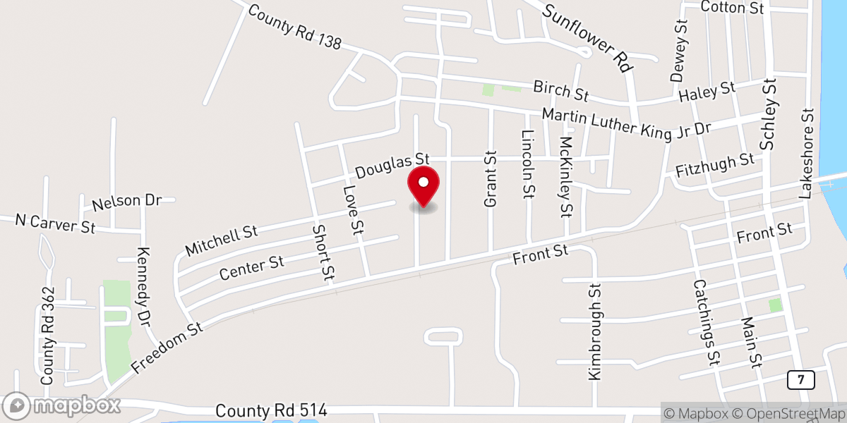 Map showing location of Christ Temple Church