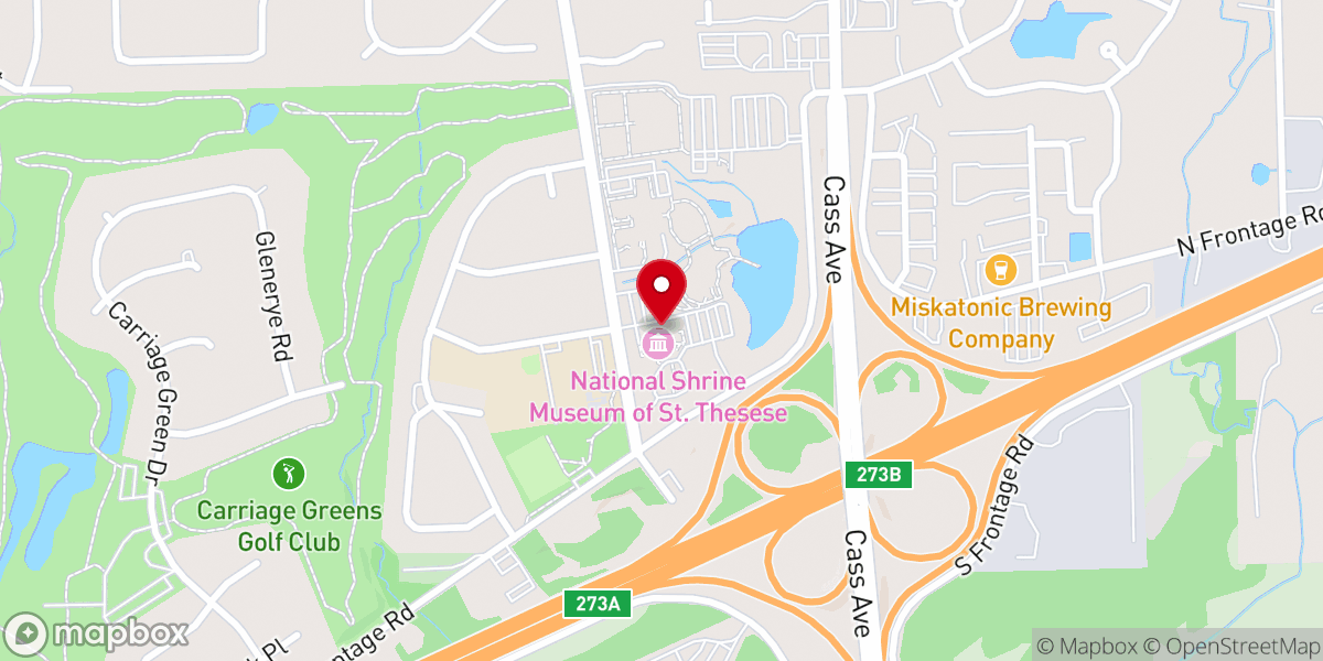 Map showing location of Carmelite Gift Shop