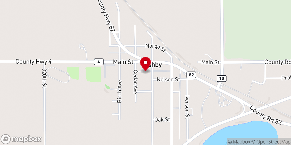 Map showing location of Peace Lutheran Church