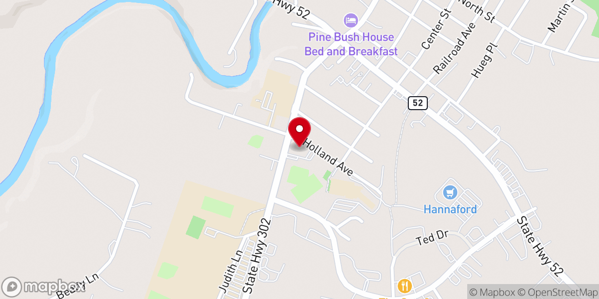 Map showing location of Church of the Infant Survivor