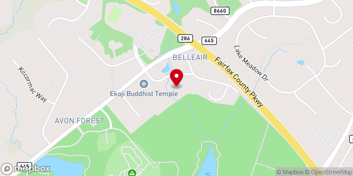 Map showing location of Accotink Unitarian Universalist Church