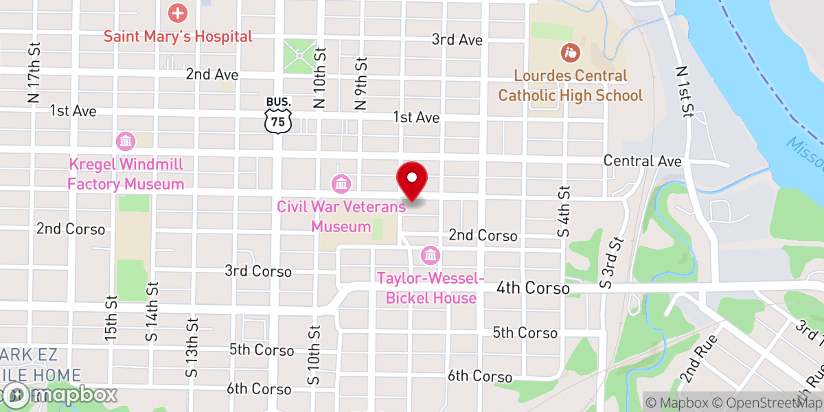 Map showing location of The Downtowner