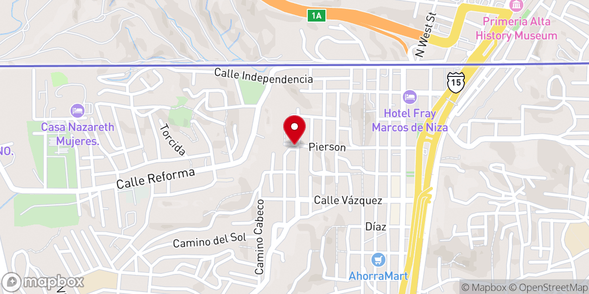 Map showing location of Capilla de Nuestra Señora de Fátima