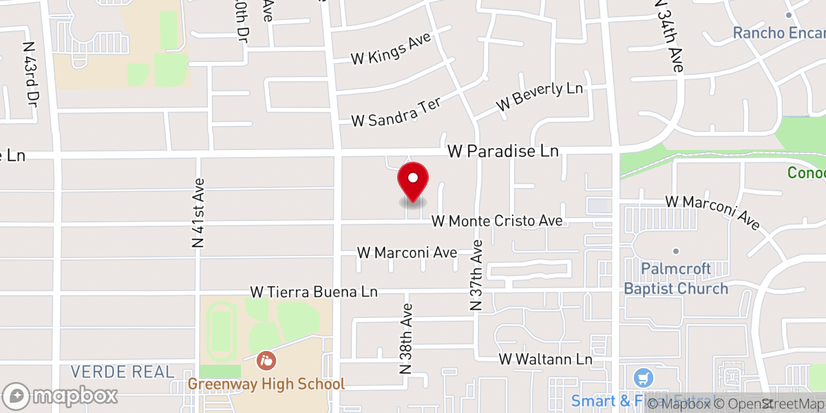 Map showing location of Westside church of Christ