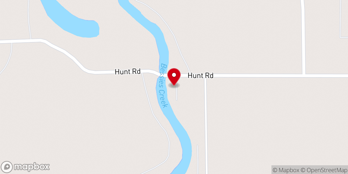 Map showing location of Hunt Retreat
