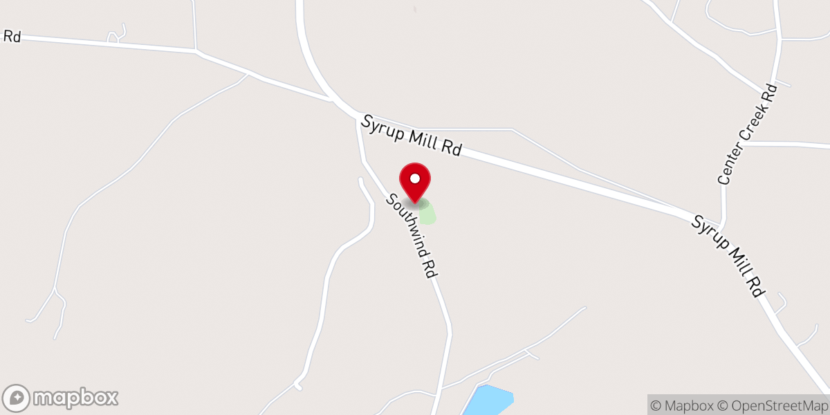 Map showing location of Pine Grove Community Baptist Church