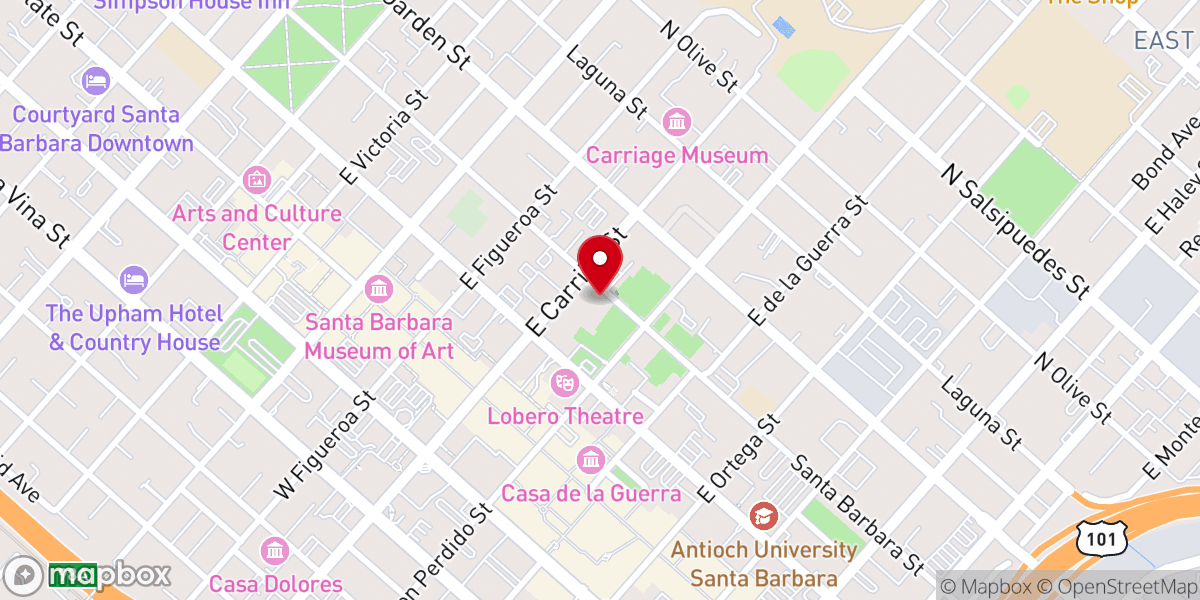 Map showing location of Hispanic Baptist Church