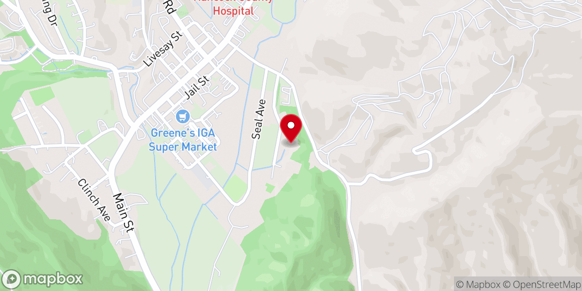 Map showing location of Sneedville Community Center