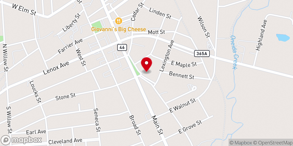 Map showing location of First Church of Christ