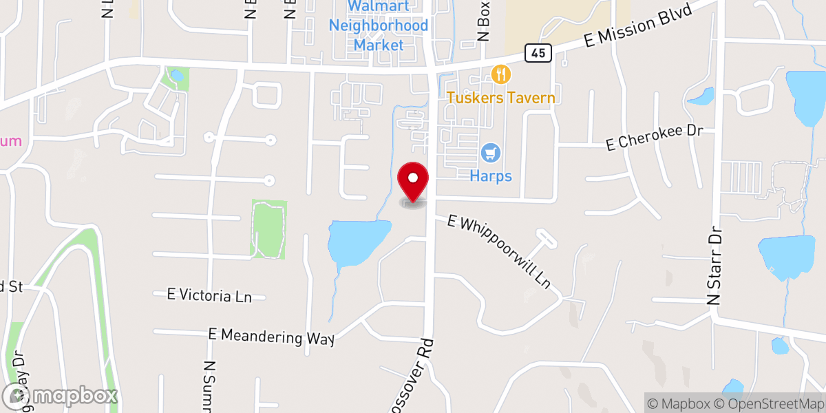 Map showing location of Fayetteville Seventh-day Adventist Church