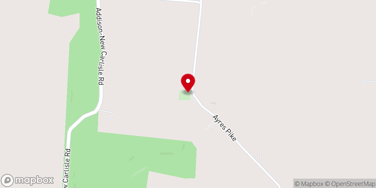 Map showing location of Honey Creek Christian Church