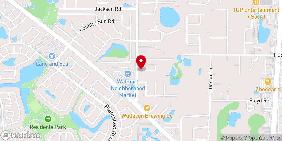 Map showing location of Oakwood Community Church