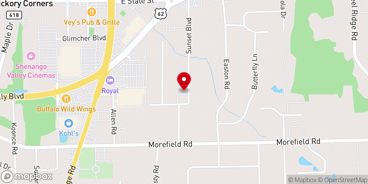 Map showing location of Church of Christ