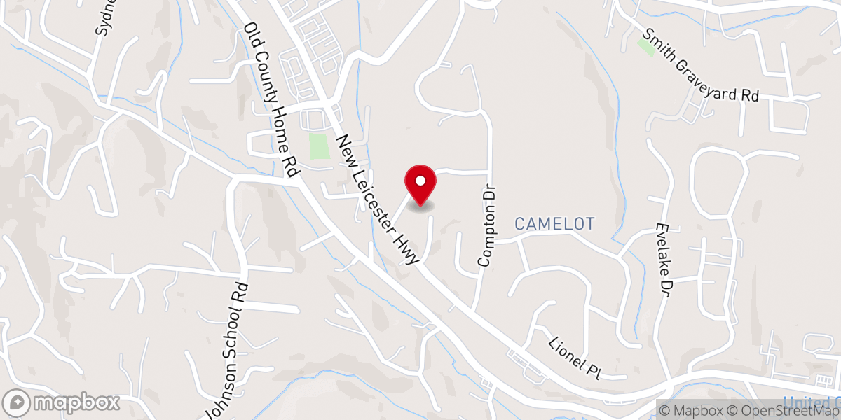 Map showing location of Erwin Hills Baptist Church