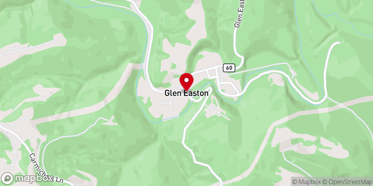 Map showing location of Glen Easton