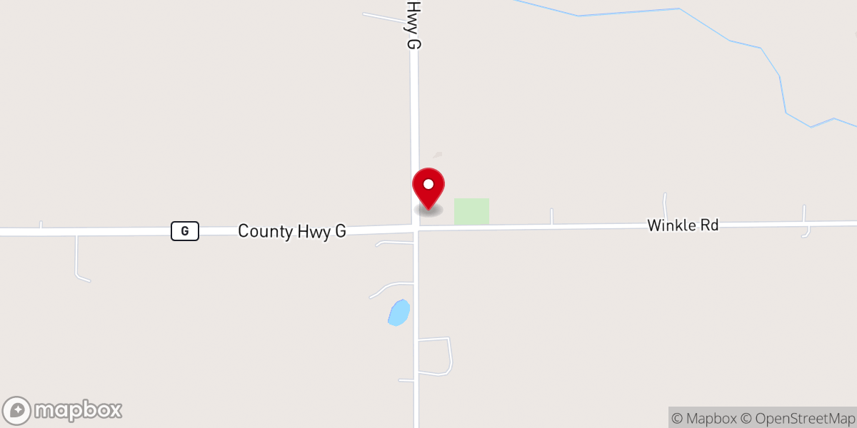 Map showing location of Elias Lutheran Church