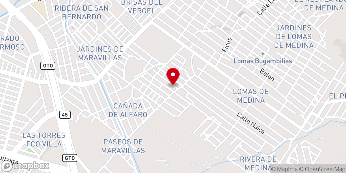 Map showing location of Iglesia Bautista Fundamental Nueva Vida En Cristo