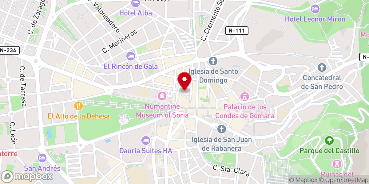Map showing location of Iglesia de El Salvador