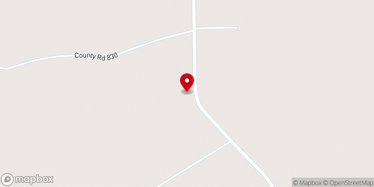 Map showing location of Cedar Creek Baptist Church