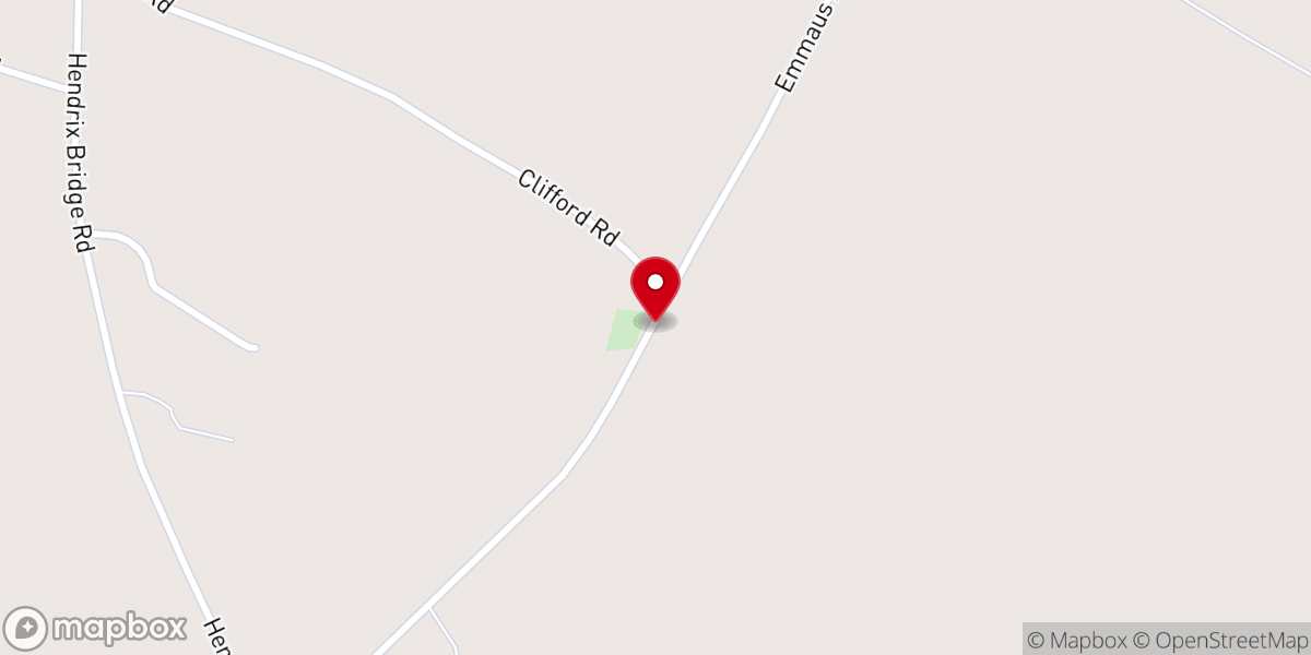Map showing location of Red Hill Church