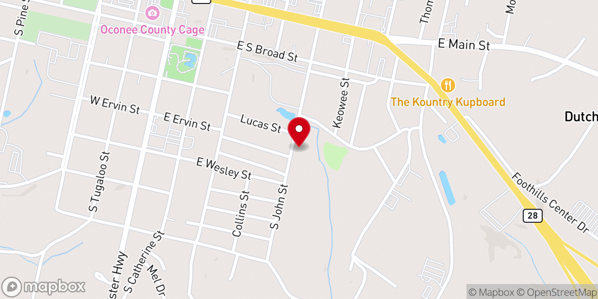 Map showing location of The Potter's House