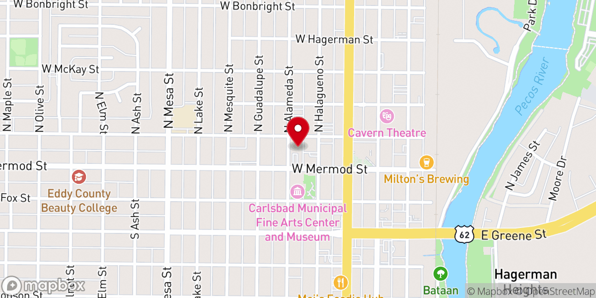 Map showing location of First Baptist Church