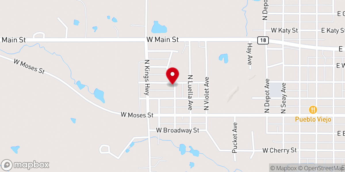 Map showing location of Park Place Baptist Church