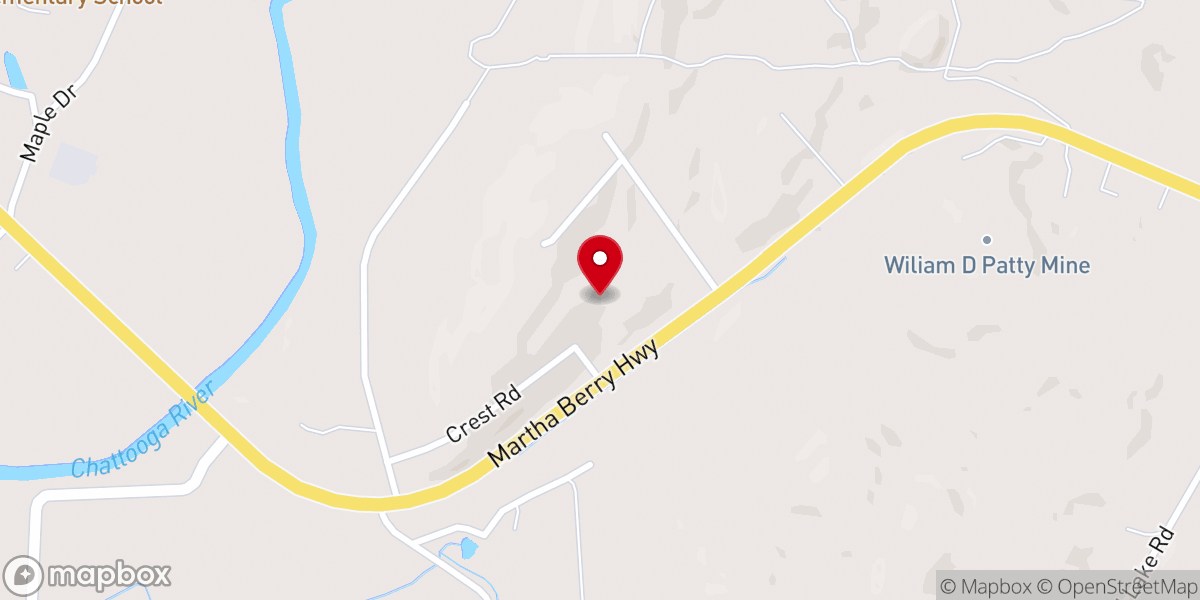 Map showing location of Pleasant Hill Baptist Church