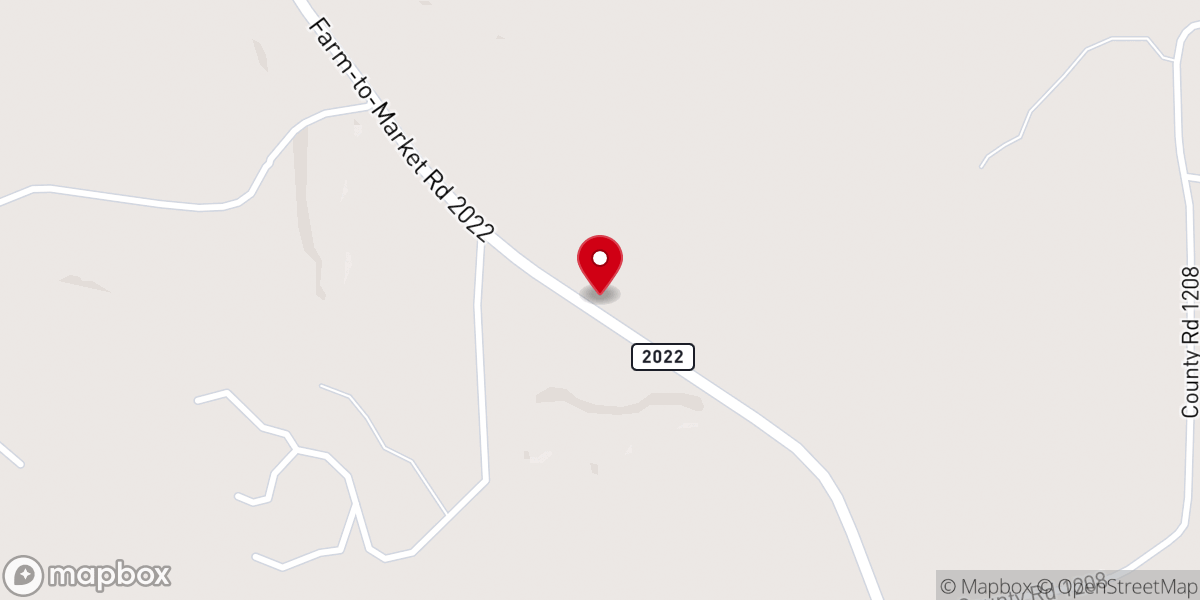 Map showing location of Sand Flat Missionary Baptist Church
