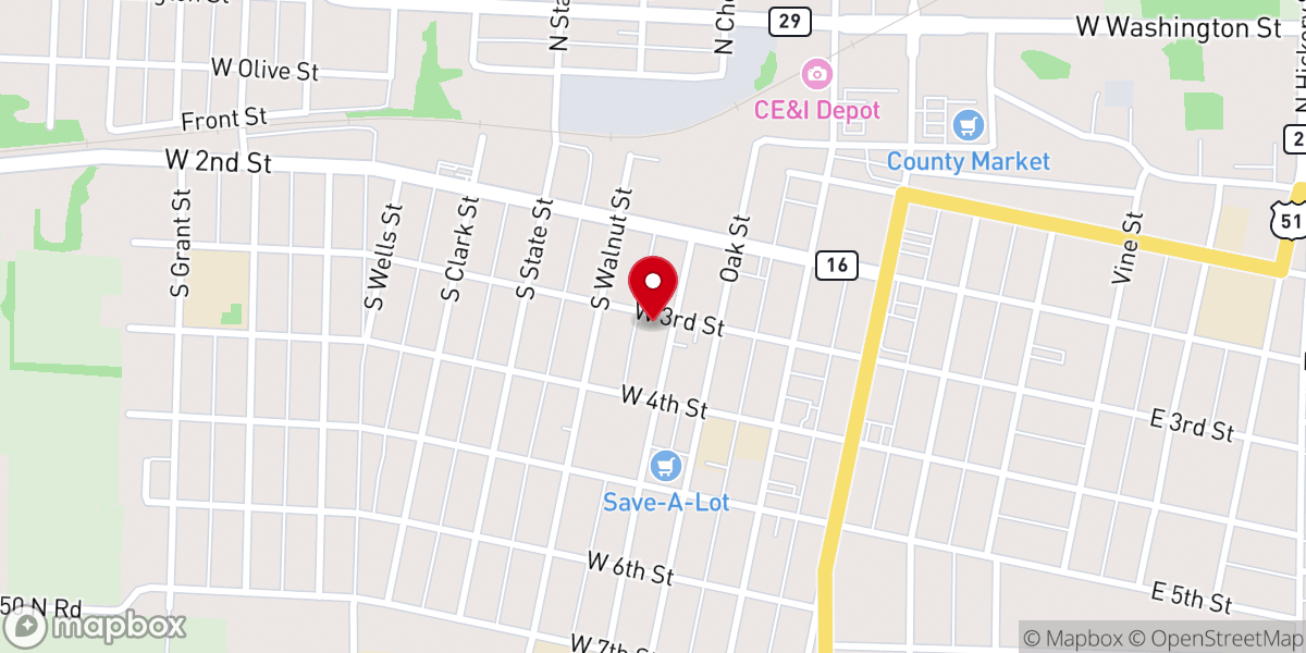 Map showing location of Rauch Marilyn