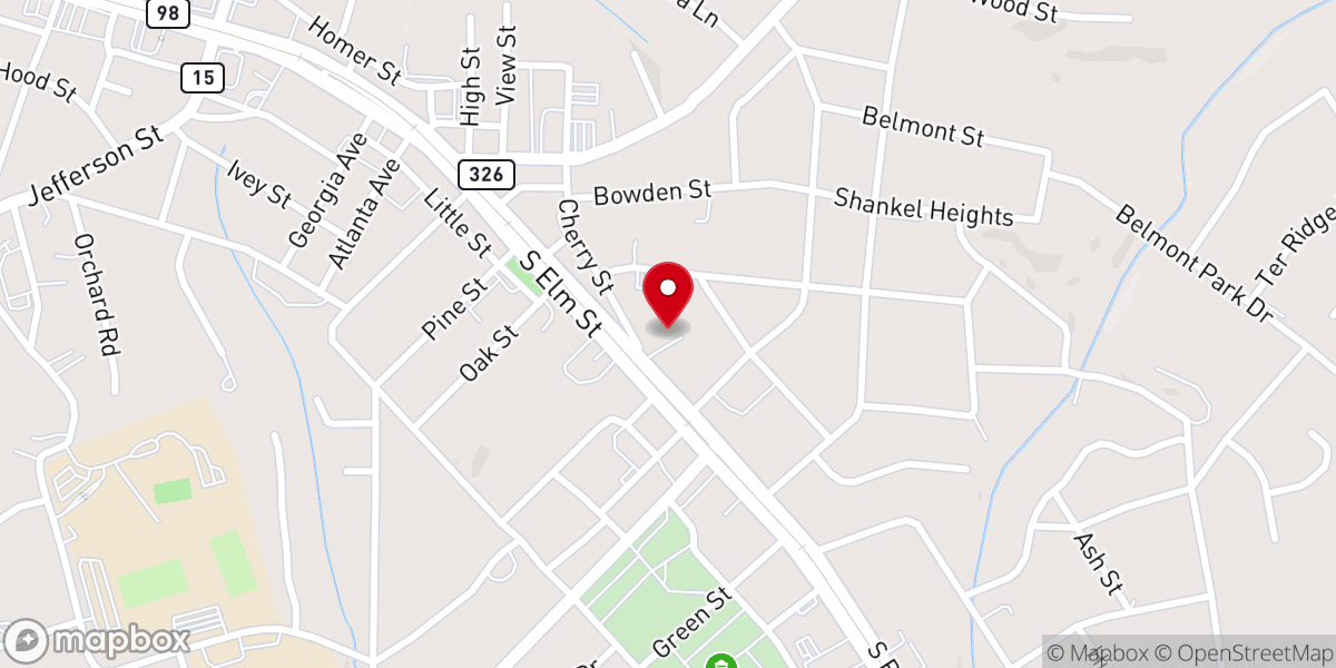 Map showing location of Commerce First Methodist Church