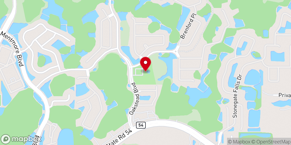 Map showing location of Oakstead Community Clubhouse