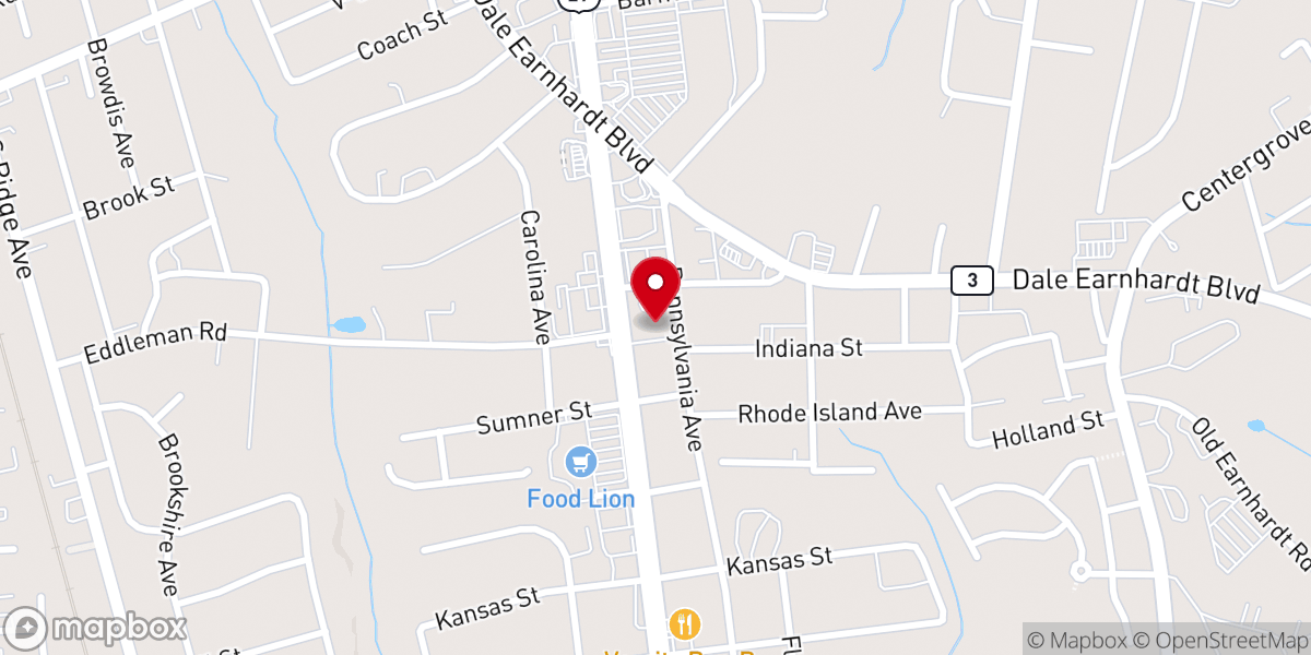Map showing location of Center Grove Lutheran Church (lcms)
