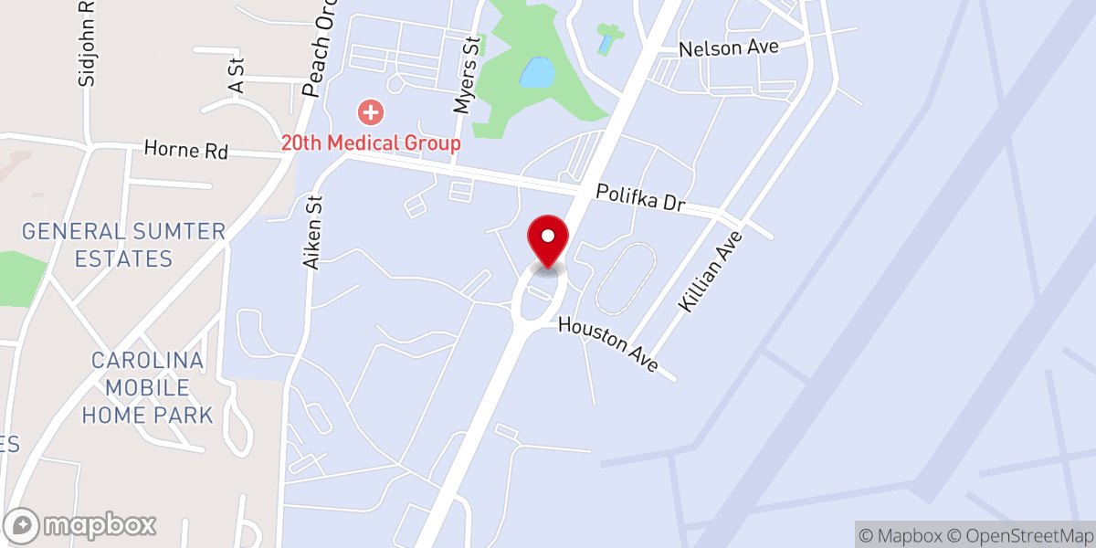 Map showing location of Friendship Chapel