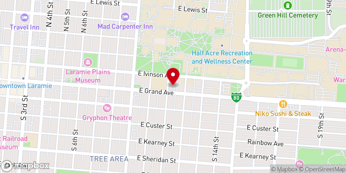 Map showing location of United Presbyterian Church