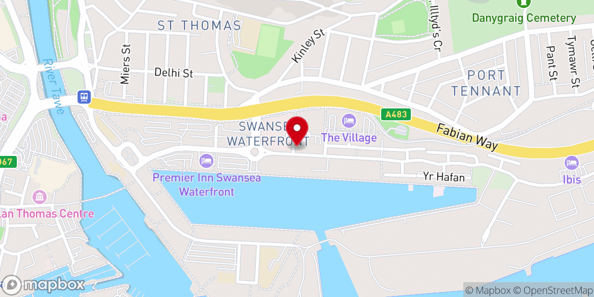 Map showing location of Waterfront Community Church