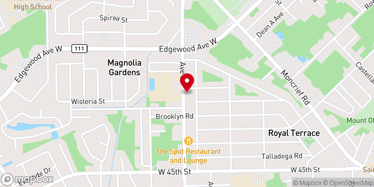 Map showing location of Magnolia Missionary Baptist Church