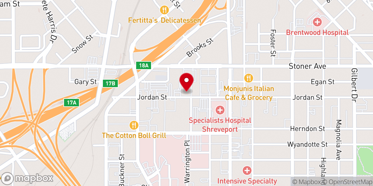 Map showing location of First Presbyterian Church