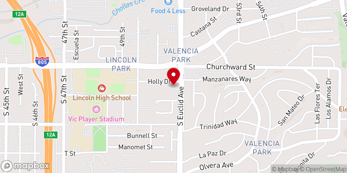 Map showing location of Southeast Presbyterian Church