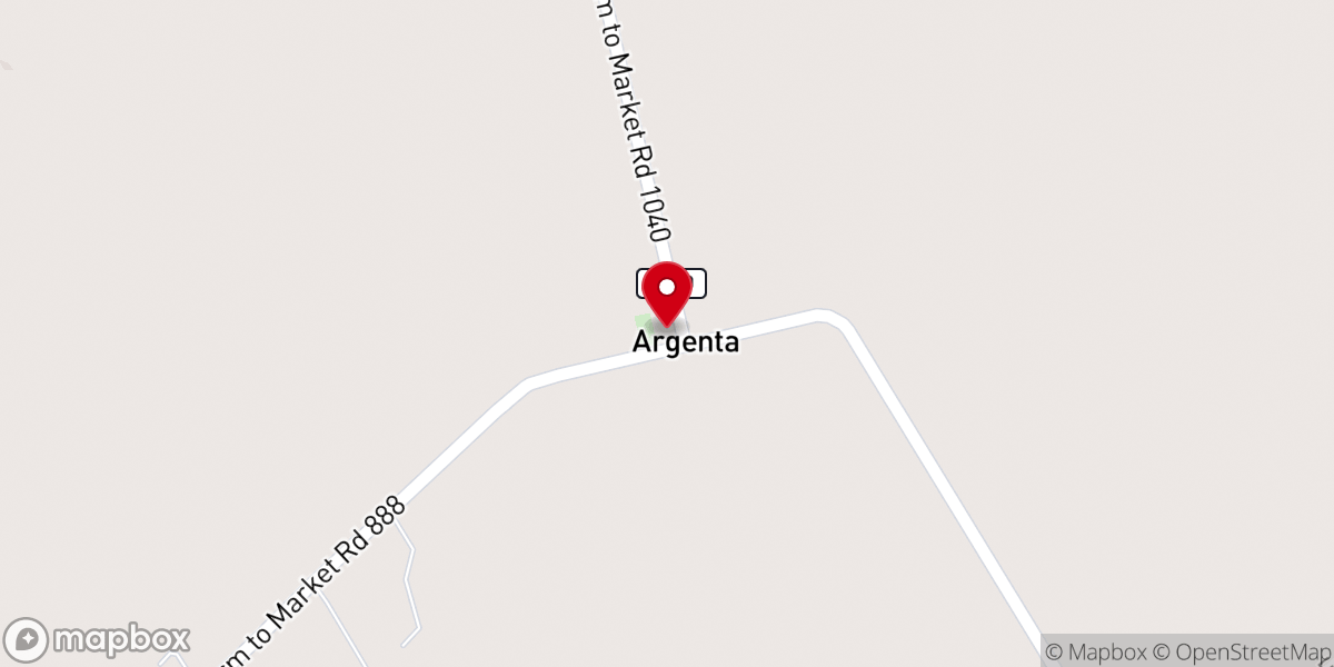 Map showing location of Argenta Church of Christ