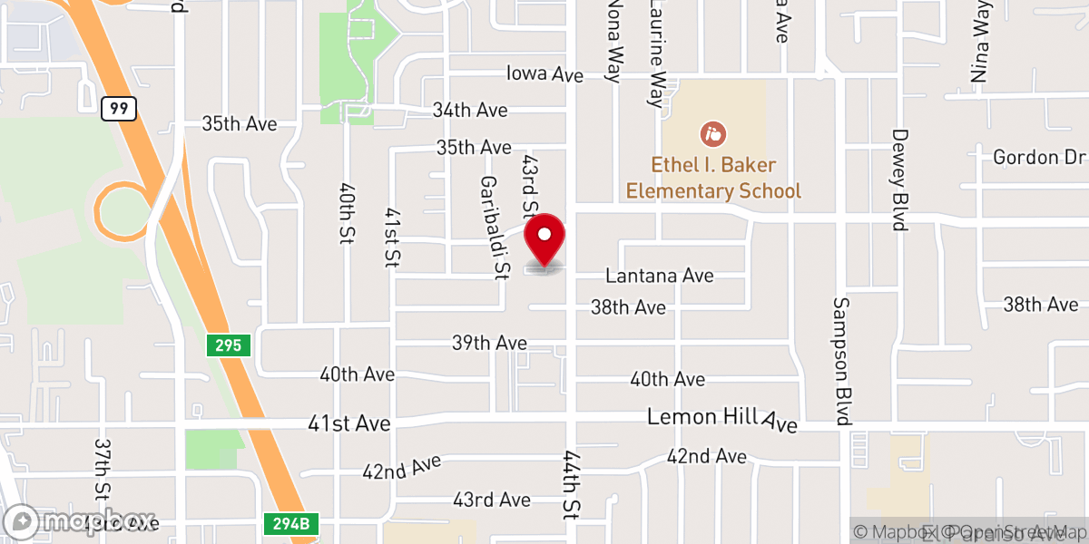 Map showing location of Emanuel United Methodist Church