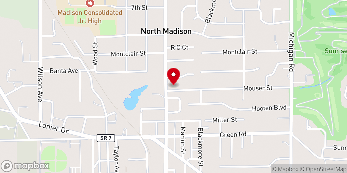 Map showing location of Madison 1st Church of the Nazarene