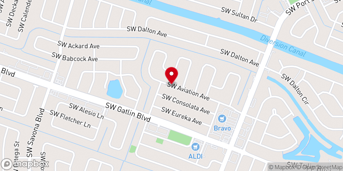 Map showing location of Port St Lucie Bible Church Inc