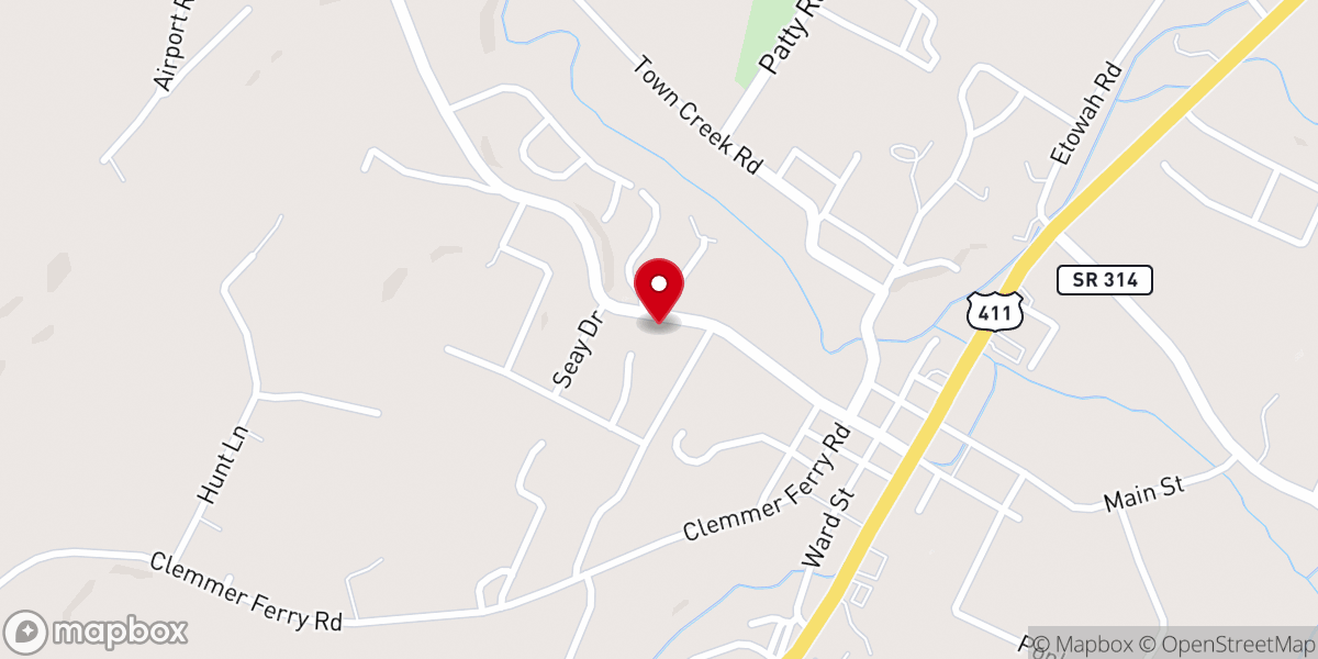 Map showing location of Benton Church of Christ