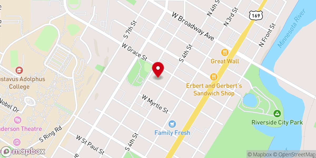 Map showing location of Saint Peter Lutheran School