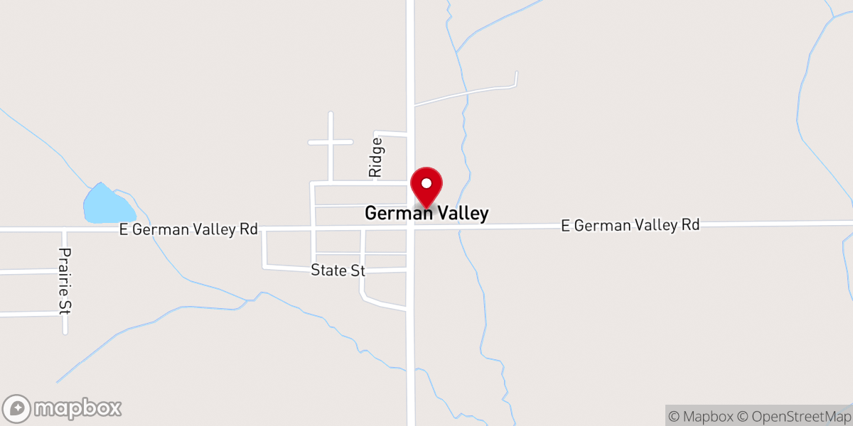 Map showing location of German Valley