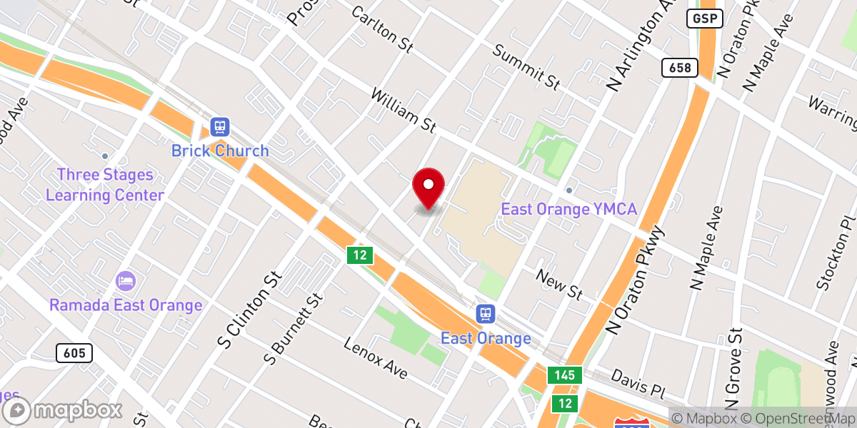 Map showing location of Calvary Methodist Episcopal Church