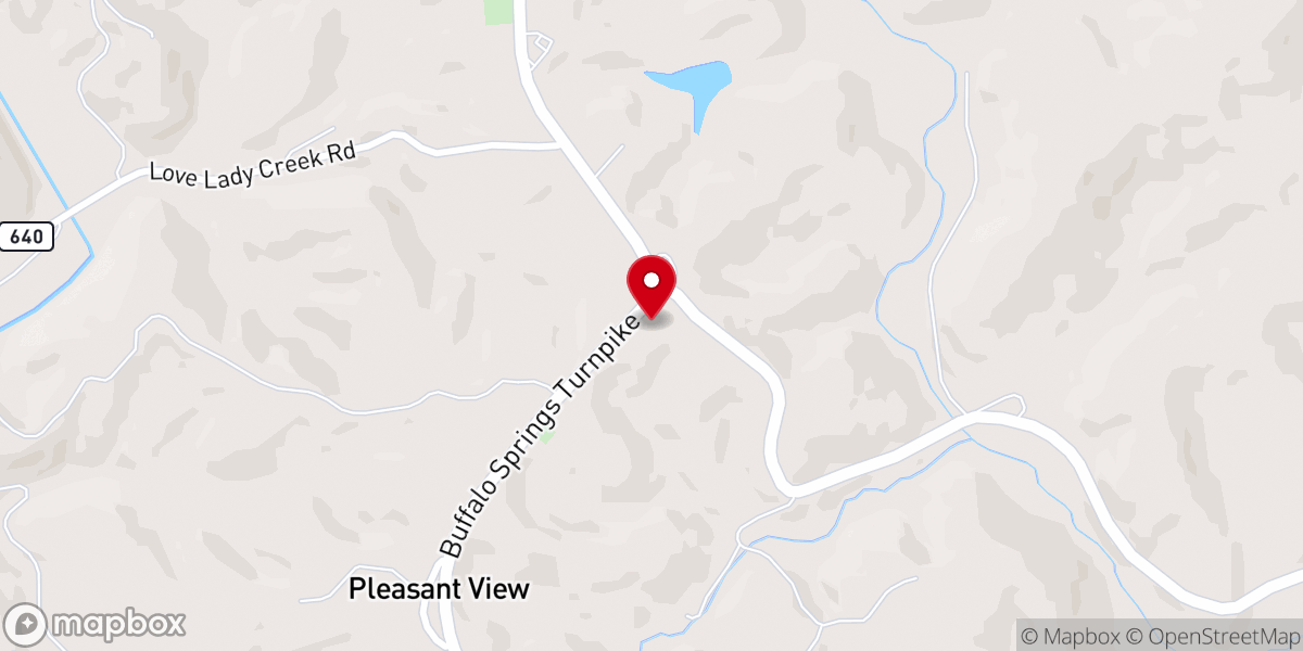 Map showing location of New Prospect Baptist Church