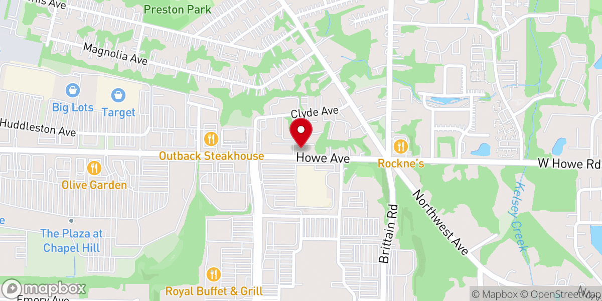 Map showing location of The Falls at Chapel Hill