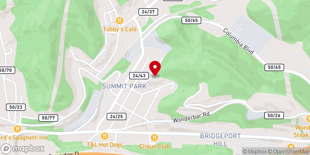 Map showing location of Summit Park Union Mission Church